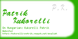 patrik kukorelli business card